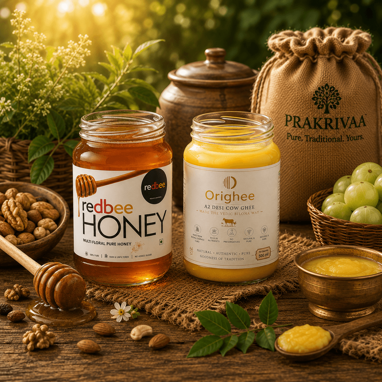 Prakrivaa organic honey and Orighee with handcrafted farm products